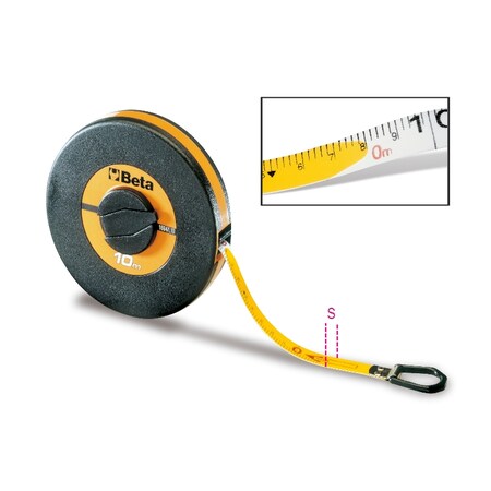 Beta 1694 L Measuring Tape Wheel, Shock-resistant ABS case, PVC-Coated Fiberglass Tape, 20 Meters 016940120